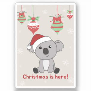 Koala Kerstwinter winterdieren Koalas-Sticker Sticker