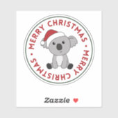Koala Kerstwinter winterdieren Koalas-Sticker Sticker (Vel)