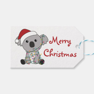Koala Kerstwinter winterdieren Koalas Trucker Cadeaulabel