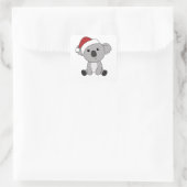 Koala Kerstwinter winterdieren Koalas Vierkante Sticker (Tas)