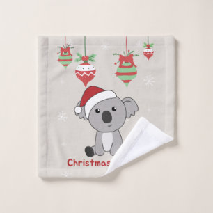 Koala Kerstwinter winterdieren Koalas Wash Cl Washandje