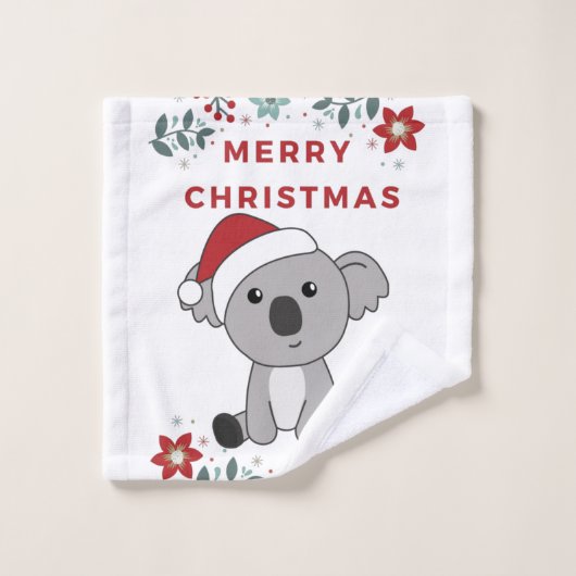 Koala Kerstwinter winterdieren Koalas Washandje (Wasdoekje)
