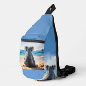 Koala kijkt naar de oceaan sling bag (Rechterhoek)