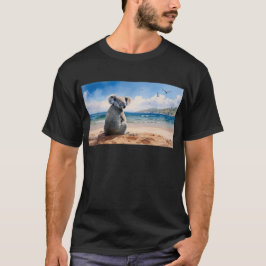 Koala kijkt naar de oceaan t-shirt