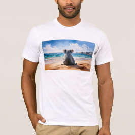 Koala kijkt naar de oceaan t-shirt