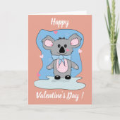 Koala Kind Valentijnsdag Card Feestdagen Kaart (Voorkant)