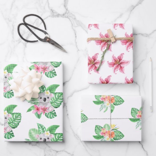 Koala Kinder velgpapier voor onmiddellijke verpakk Inpakpapier Vel (Voorkant)