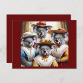 Koala Kleine Vrouwen Briefkaart (Voorkant / Achterkant)