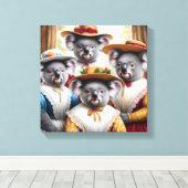 Koala Kleine Vrouwen Canvas Afdruk (Insitu (Houten vloer))