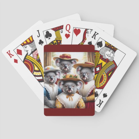 Koala Kleine Vrouwen Pokerkaarten (Achterkant)