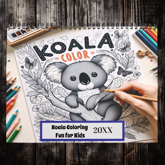 Koala kleurplezier voor kinderen 20XX Kalender