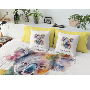Koala knuffels in kleur, op maat kussen