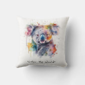 Koala knuffels in kleur, op maat kussen (Achterkant)