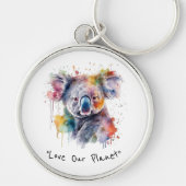Koala Knuffels in kleur, op maat Sleutelhanger (Voorkant)