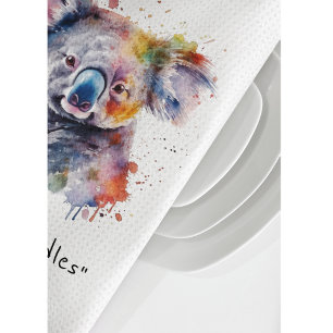 Koala Knuffels in kleur, op maat Theedoek