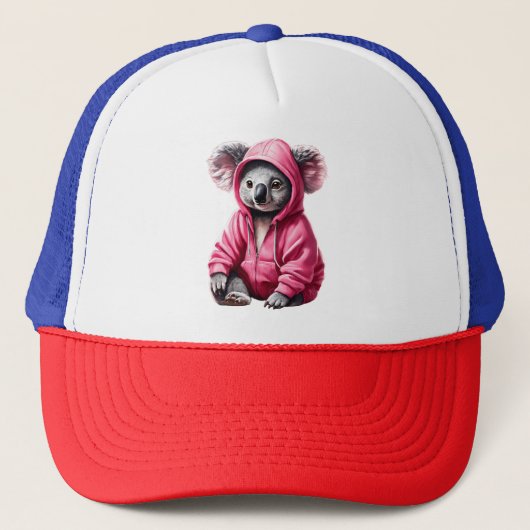 Koala Knuffels: Schattige Moeder en Baby Trucker Pet (Voorkant)