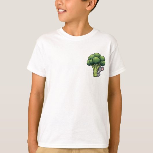 Koala Knuffelt Reusachtige Broccoli Kinderen T-shirt (Voorkant)