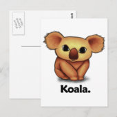 Koala Koala. Briefkaart (Voorkant / Achterkant)