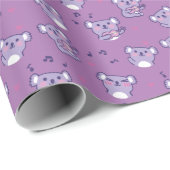 Koala Koala gitaar spelend paars Cadeaupapier (Rol Hoek)