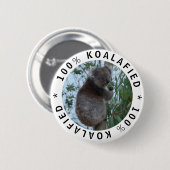Koala Koalafied Gekwalificeerd Schattige Grappig Ronde Button 5,7 Cm (Voorkant /achterkant)