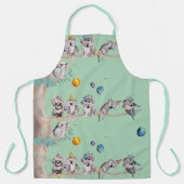 Koala Koala's 'Birthday Party Green Animal Apron' Schort (Voorkant)