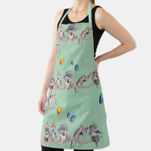 Koala Koala's 'Birthday Party Green Animal Apron' Schort