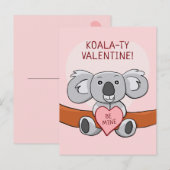 Koala Koality Be Mine Valentijn Briefkaart (Voorkant / Achterkant)