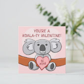 Koala Koality Be Mine Valentijnsdag Kaart (Staand voorkant)