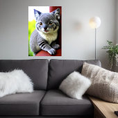 Koala: Koel en schattig hybride kat | AI Art. Poster