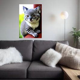 Koala: Koel en schattig hybride kat | AI Art. Poster
