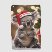 Koala Kris Kringle: Christmas Down Under Golfhanddoek (Voorkant)