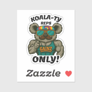 Koala-kwaliteit Reps Alleen – Grappige Koala Fitne Sticker