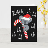 Koala La La La - Aussie Xmas Pun Funny Australian  Kaart (Gele Bloem)