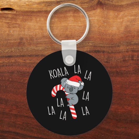 Koala La La La - Aussie Xmas Pun Funny Australian Sleutelhanger (Voorkant)