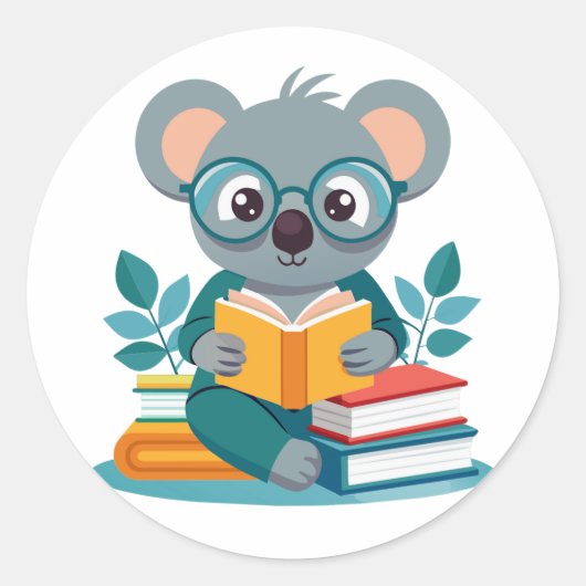 Koala Leesboeken Onderwijs Inspire Ronde Sticker (Voorkant)