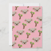 Koala Leuke Meisjes Feest Verjaardag Roze Kaart (Achterkant)