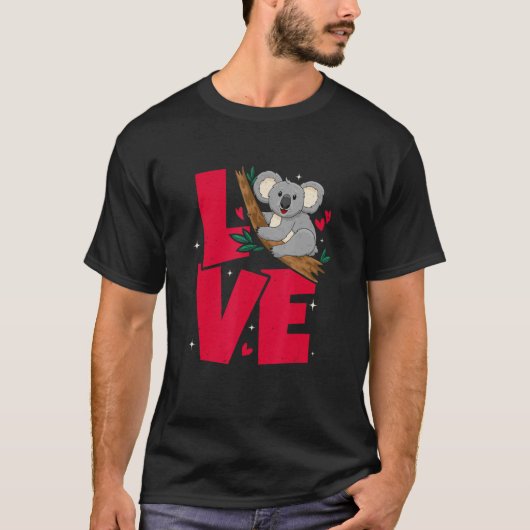 Koala Liefde Leuk Koala Dier T-shirt (Voorkant)