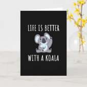 Koala - Life Is Better With A Koala Kaart (Gele Bloem)