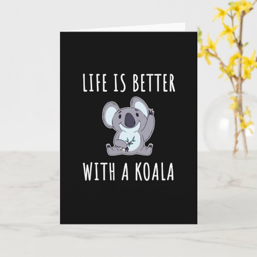 Koala - Life Is Better With A Koala Kaart (Gele Bloem)