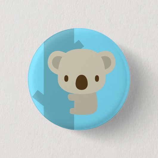 koala light blue : pins ronde button 3,2 cm (Voorkant)