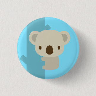 koala light blue : pins ronde button 3,2 cm