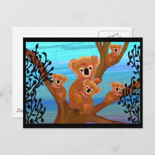 Koala Love Briefkaart (Voorkant / Achterkant)