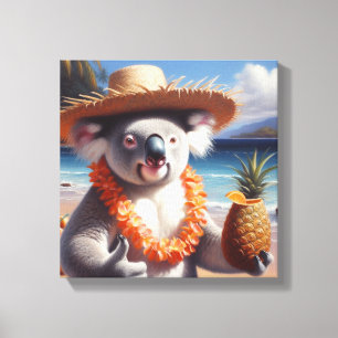 Koala Luau Canvas Afdruk