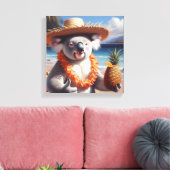 Koala Luau Canvas Afdruk (Insitu (Woonkamer))