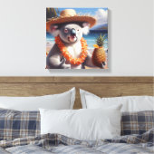 Koala Luau Canvas Afdruk (Insitu (Slaapkamer))