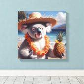 Koala Luau Canvas Afdruk (Insitu (Houten vloer))