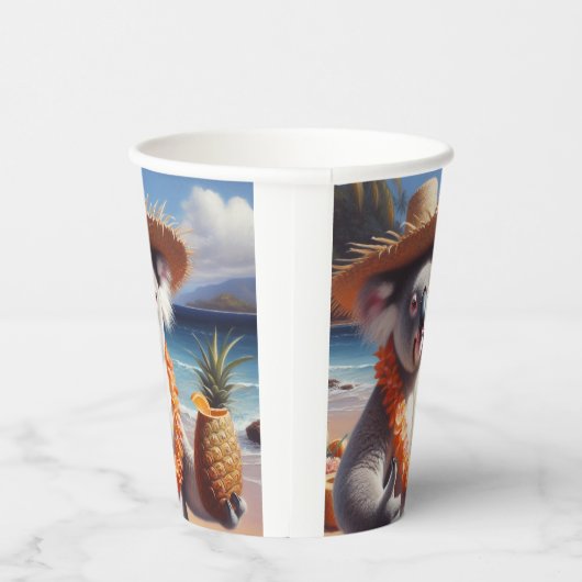 Koala Luau Papieren Bekers (Rechts)