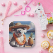 Koala Luau Papieren Bordje (Feest)