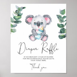 Koala luier raffle poster