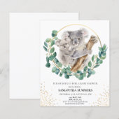 Koala mama en baby Waterverf baby shower (Voorkant / Achterkant)